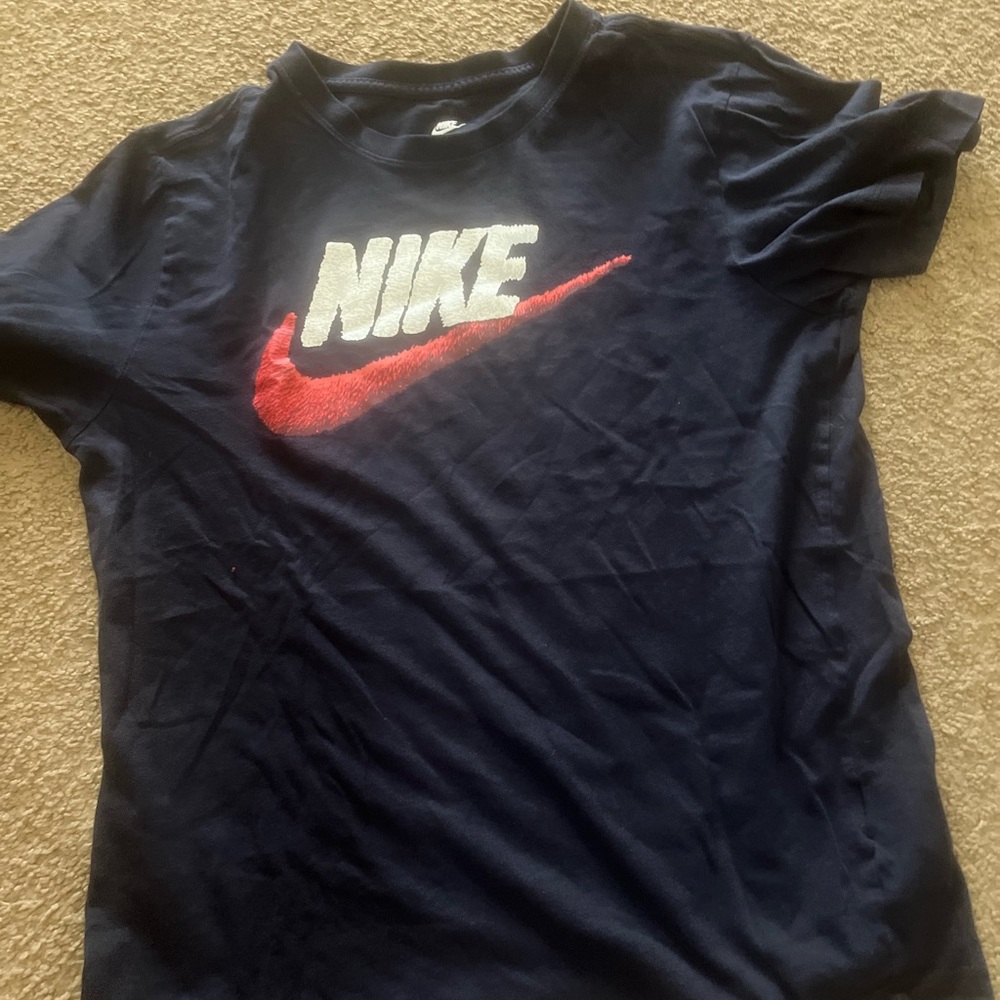 Men Blue & Red Nike Shirt SZ Small